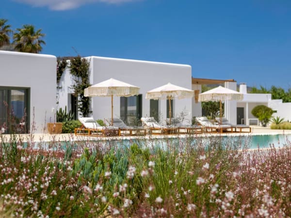 Santhia and its pool rising from its Mediterranean garden.